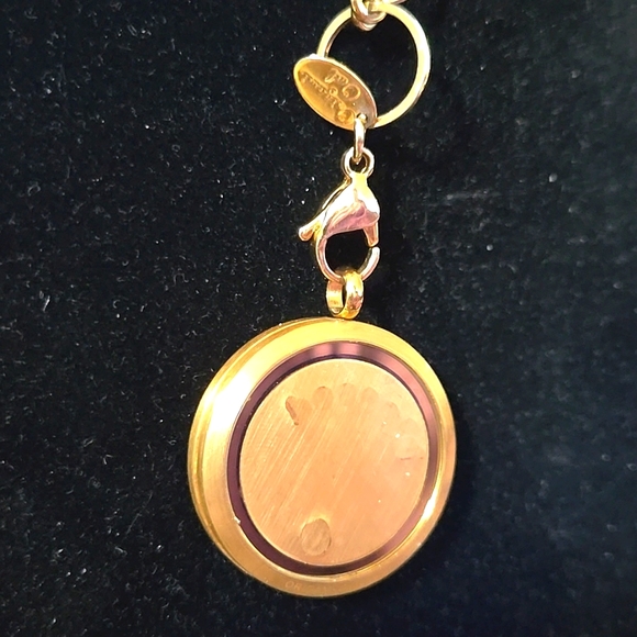 Origami Owl Flat Oval Link Necklace w/ Rhinestone Locket and Charms - Picture 4 of 7